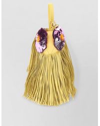 Fendi - Floral Fringe Sequin Bucket Bag Charm - Lyst