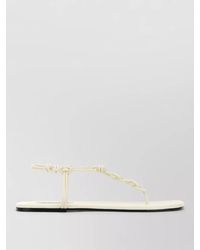 Jil Sander - Leather Tangle Sandals Open Toe Flat - Lyst