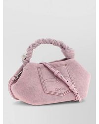 Ganni - Bou Small Shoulder Bag Front Pocket Handle - Lyst