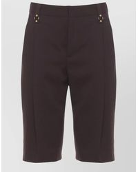 Elisabetta Franchi - Tailored Bermuda Shorts Front Pleats Waistband - Lyst