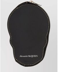 McQueen - Leather Skull Card Holder - Lyst