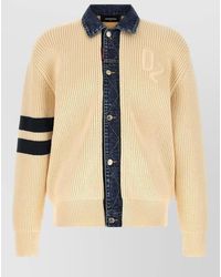 DSquared² - Denim Mix D2 Knit Cardigan - Lyst