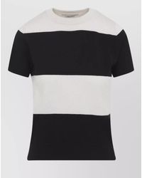 Max Mara - Ribbed Slim-Fit Striped Wool Short-Sleeve Knitted Top - Lyst