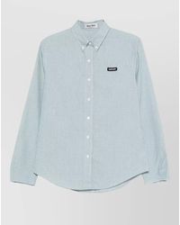 Miu Miu - Checked Cotton Poplin Shirt - Lyst