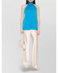 Silk95five - Villette Halterneck Top Bow Detail - Lyst