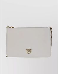 Pinko - Love Bag Flat Leather Crossbody Bag - Lyst