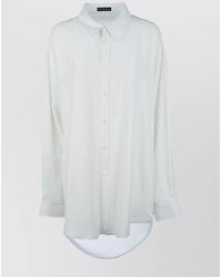 Balenciaga - Shirts With Curved Hem And Long Sleeves - Lyst