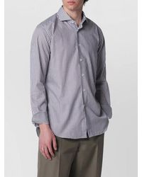 Xacus - Shirt Button Down Collar Stripes - Lyst