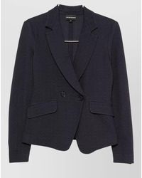 Emporio Armani - Textured Single-Breasted Suit Jacket - Lyst