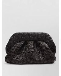 THEMOIRÈ - Ruched Clutch Bag Textured Surface - Lyst