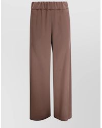 D.exterior - Satin Wide Leg Trousers Elasticated Waist - Lyst