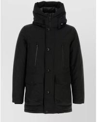 Woolrich - Down Jacket With Hood And Pockets - Lyst