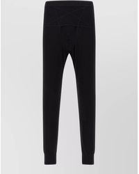Rick Owens - Thermal Knit Trousers Elastic Waist Rib Cuffs - Lyst