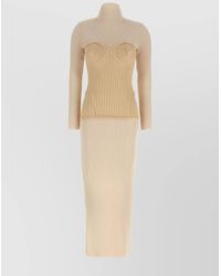 Jean Paul Gaultier - Merino Wool Midi Dress - Lyst