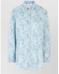 MC2 Saint Barth - Shirt Collared Neck Floral Pattern Long Sleeves - Lyst