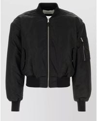 Entire studios - Nylon Bomber Jacket Ribbed Cuffs Hem Pocket - Lyst