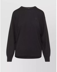 Loewe - Crew Neck Long Sleeve Ribbed Knitwear - Lyst