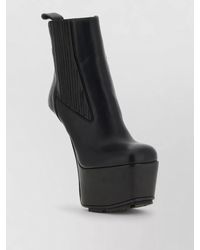Rick Owens - Leather Platform Ankle Boots - Lyst