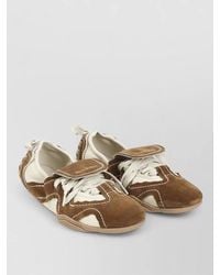 Acne Studios - Ballerina Lace Up Sneakers Suede Leather - Lyst