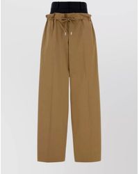 DSquared² - Wide Leg Poplin Trousers Drawstring Waist - Lyst