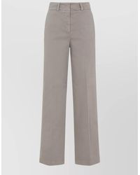 Peserico - Gabardine Mid-Rise Straight-Leg Trousers - Lyst