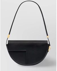 Patou - Leather Shoulder Bag With Adjustable Strap - Lyst