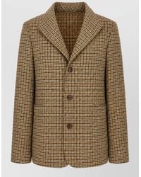 Fortela - Wool Single Breasted Coat - Lyst