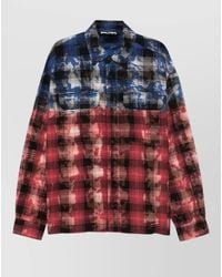 Palm Angels - "B Curved Logo Check" Long Sleeves Shirt - Lyst