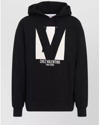 Valentino - Cotton Logo-Print Hoodie - Lyst
