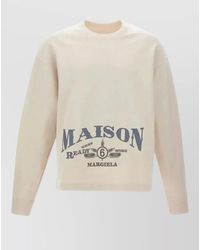 MM6 by Maison Margiela - Cotton Logo-Print Crew-Neck Sweatshirt - Lyst
