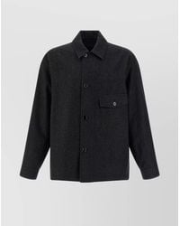Lemaire - Wool Shirt Jacket Chest Pocket - Lyst