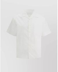 Prada - Cuban Collar Striped Shirt - Lyst