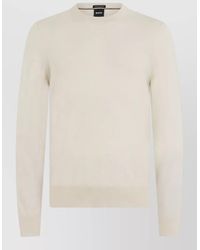 BOSS - Virgin Wool Crew-Neck Long-Sleeve Sweater - Lyst