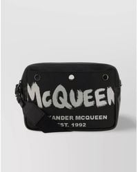 McQueen - Nylon Logo-Embroidery Crossbody Bag - Lyst