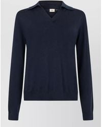 Weekend by Maxmara - Cashmere Wool Long-Sleeve Collared Sweater - Lyst