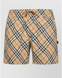 Burberry - Check Swim Shorts With Pocket - Lyst