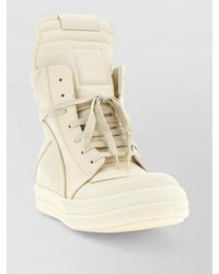 Rick Owens - Geometric High Top Leather Boots Sneakers - Lyst