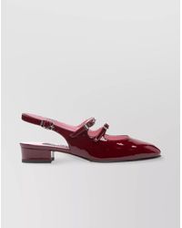 CAREL PARIS - Square Toe Buckle Strap Slingback Pumps - Lyst