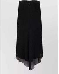 Victoria Beckham - High Waist Wide Leg Midi Skirt - Lyst