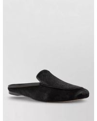 forte_forte - Leather Backless Flat Mules - Lyst