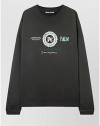 Palm Angels - Dollar-Graphic Long-Sleeve T-Shirt - Lyst