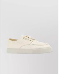 Prada - Low-Top Leather Sneakers Rubber Sole - Lyst