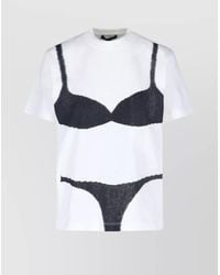 Marc Jacobs - Graphic Print Crew Neck Top With Short Sleeves - Lyst