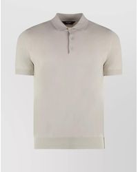 K-Way - Knitted Cotton Short-Sleeve Polo Shirt - Lyst