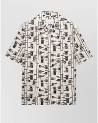 Prada - Silk Cotton Printed Bowling Shirt - Lyst