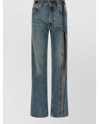 Coperni - Denim Straight-Leg Asymmetric-Split Jeans - Lyst