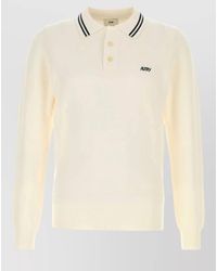 Autry - Knit Polo Shirt Contrast Collar Ribbed Cuffs Hem - Lyst