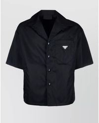 Prada - Short Sleeve Collared Jacket Front Pocket - Lyst