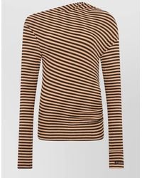 Pinko - Polo Knit Sweater Wool Blend Stripes - Lyst