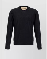 Valentino Garavani - Logo-Embroidery Wool Jumper - Lyst